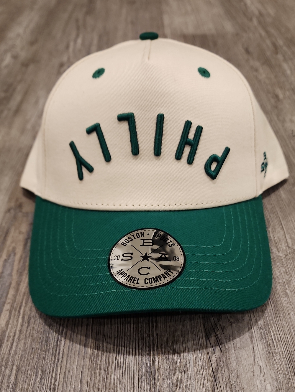 PHILLY Two-Tone Green and Cream Baseball Cap